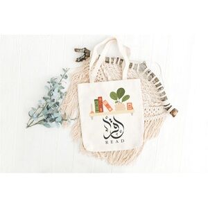 Arabic Reading tote bag